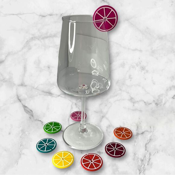Party Essential: Wine Glass Charms Set for Fun Cocktail Nights Set of 8 - Picture 2 of 6
